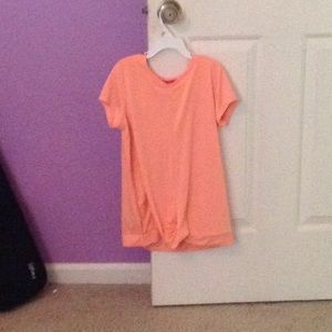 Neon orange short sleeved T shirt